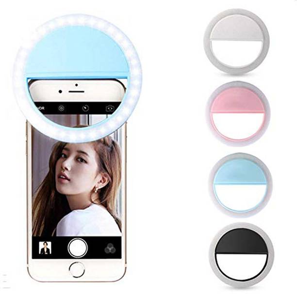 vnz Clip-On Selfie Ring Light for Smartphone – 3 Mode LED Mobile Light Ring Flash