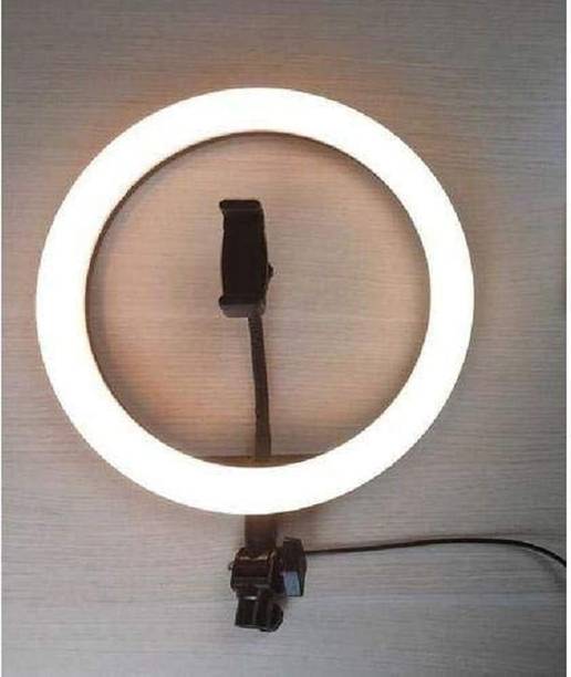 Mobtude LED Light 10 Inch With Cell Phone Holder Without Tripod Stand Ring Flash