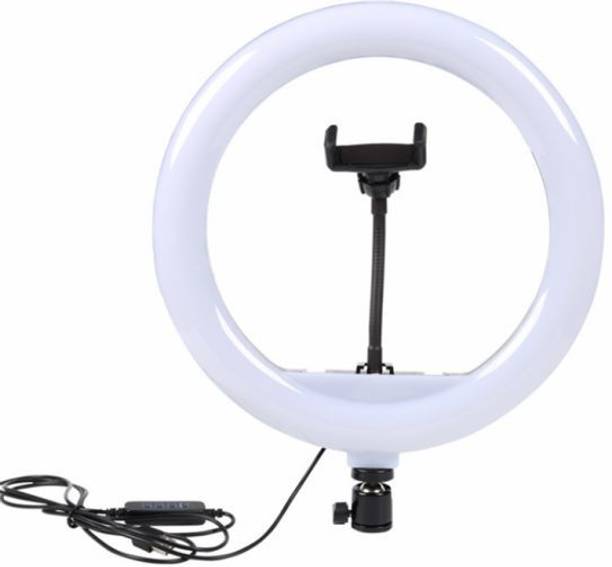 LUMIFAME 10" Portable LED Ring Light with 3 Color Modes Dimmable Lighting Ring Flash