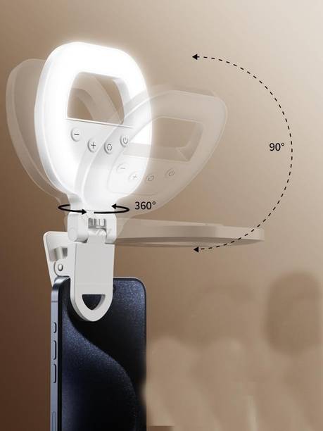 BUFONA Portable LED W60 Photography Fill Light Mobile Selfie Ring Light With Clamp Ring Flash