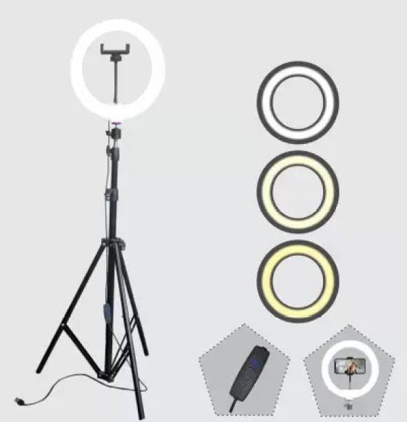 JAMMY ZONES Big Selfie Ring Light 10" with 7ft Tripod Stand for video,Reels Studio J119 Ring Flash