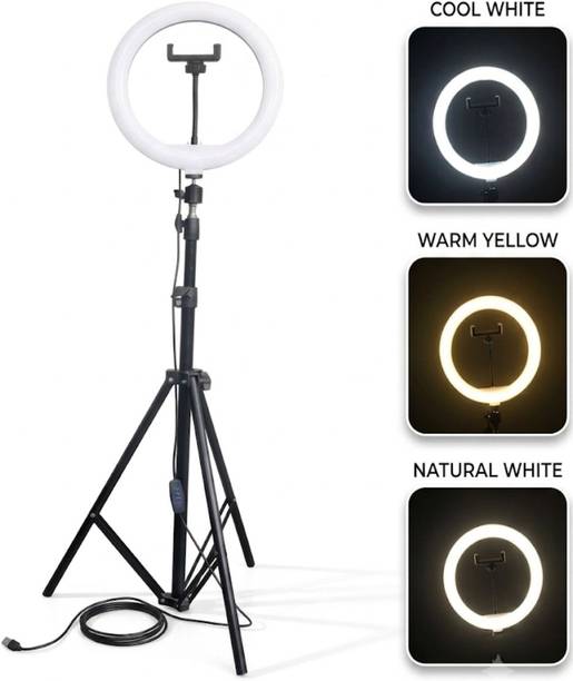 TRICX STRONG METAL BLACK TRIPOD WITH RINGLIGHT FOR PHOTOGRAPHY FOR VIDEO FLASH LIGHT Ring Flash