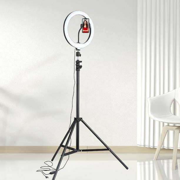OneXsale Live Stream10 inch Ring Light with 7 feet Tripod Stand Ring Flash