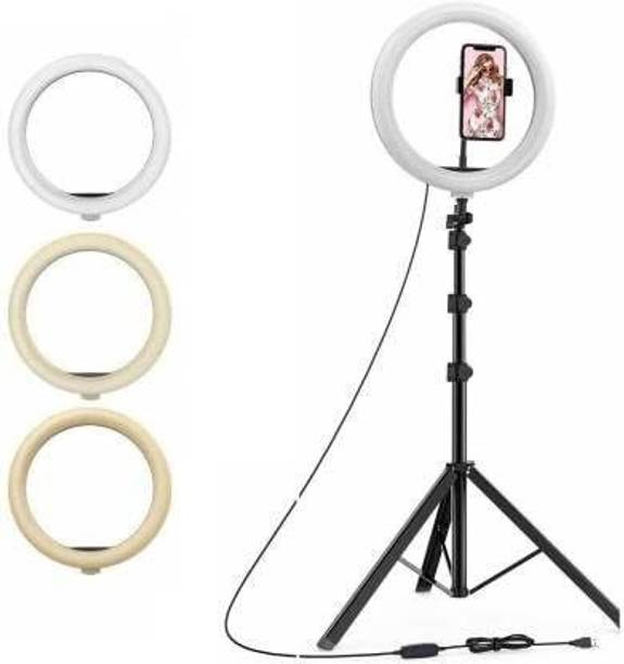 JAMMY ZONES Big Selfie Ring Light 10" with 7ft Tripod Stand for video,Reels Studio J123 Ring Flash