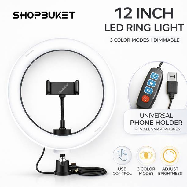 SB 12 Inch LED Ring Light 3 Mode for Professional Reel Video Ring Flash