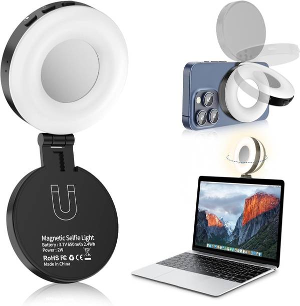 Deoxys 3-in-1 Magnetic Beauty Selfie Light for Phones, Mobile Phone Magnetic Fill Light Ring Flash