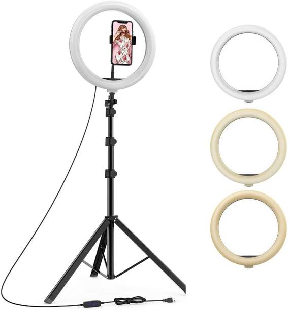 Tygot 10 inch Light with 7 Feet Tripod Stand Ring Flash