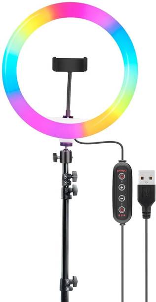 DIGITEK DRL-14C RGB 31cm LED Ring Light with 5 feet Stand for Photo & Video Shoot & More Ring Flash
