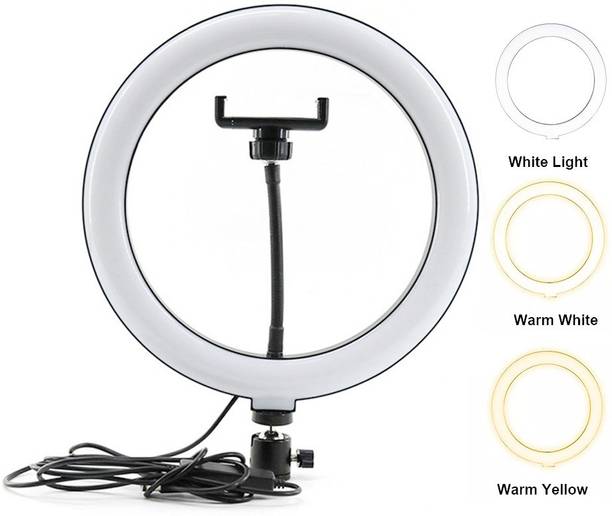 POZUB 10" Inches Big LED for PhotoVideoCompatible Selfie Ring Light Mobile selfie Ring Flash