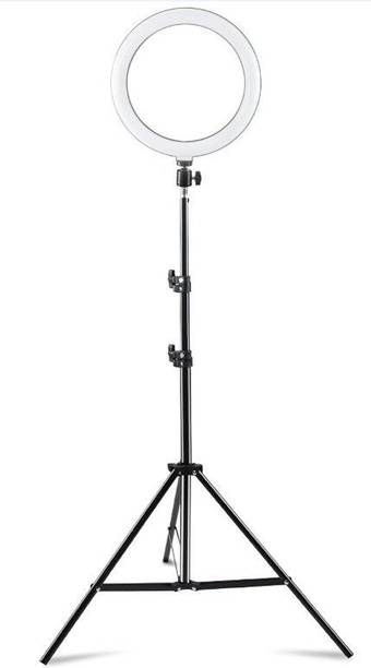 LABBAIK 10 Inches LED Ring Light with Tripod for Camera Smartphones with 3 Mode Light Ring Flash