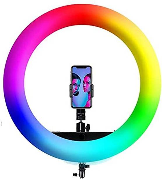 JANROCK 12" Selfie RGB Ring Light with 21 Colours Ring Flash