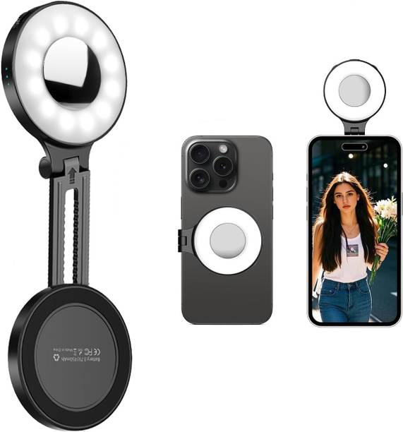 Clefairy Magnetic Beauty Selfie Light,360° Rotatable Selfie Light Ring Flash
