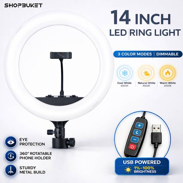 SB 14 Inch Ring Light 3 Mode for Indoor Video Lighting Ring Flash