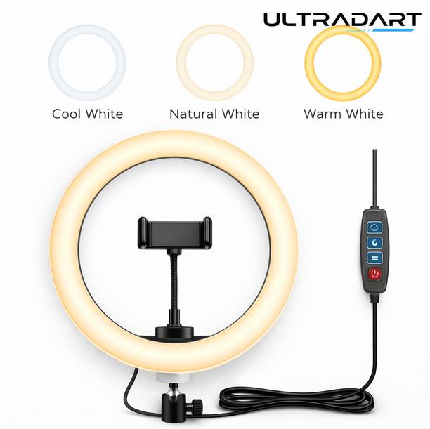 ULTRADART 10 Inch Ring Light for Video Recording | LED Selfie Light for Mobile Ring Flash