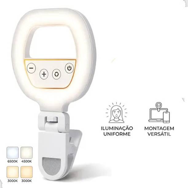 SOJUBA Rechargeable Video Light with Clip,Selfie Light Phone Photography LED Fill Light Flash