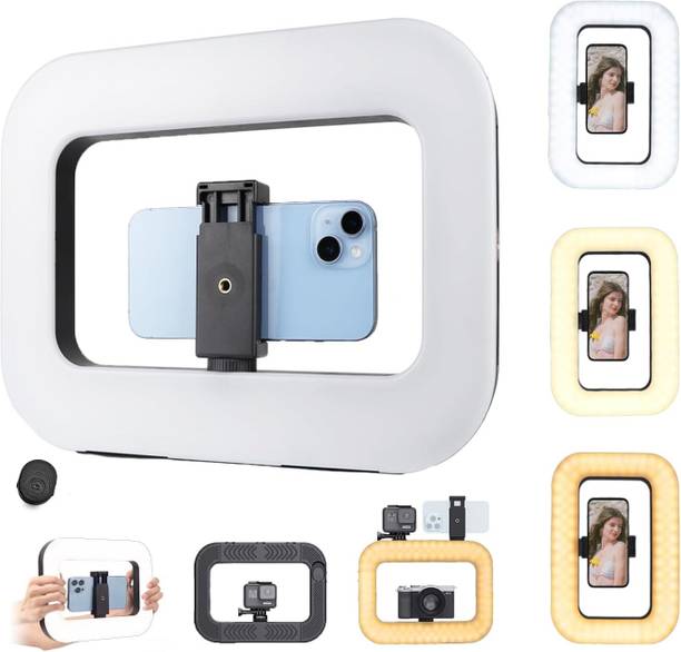 Bonsly Smartphone Video Rig with Light, Handheld Ring Selfie Light Kit Ring Flash