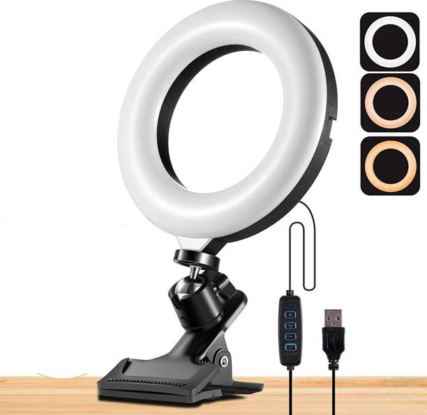 TechBlaze 6 Inch LED Selfie Ring for Computer Video Conference Zoom Lighting for Desk Ring Flash