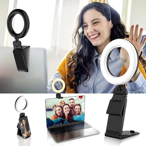 SUICUNE Video Conference Lighting Kit, LED Ring Light for Laptop Monitor Ring Flash