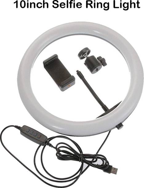 ANY KART Latest 360° rotatable,3 modes& 10 brightness levels 10inch big Selfie Ring Light Ring Flash