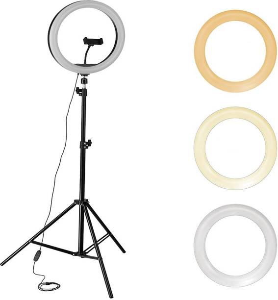 Flipkart SmartBuy 10 inch Big LED Selfie Ring Light with Tripod Stand 7 Feet | 3 mode Ring Flash