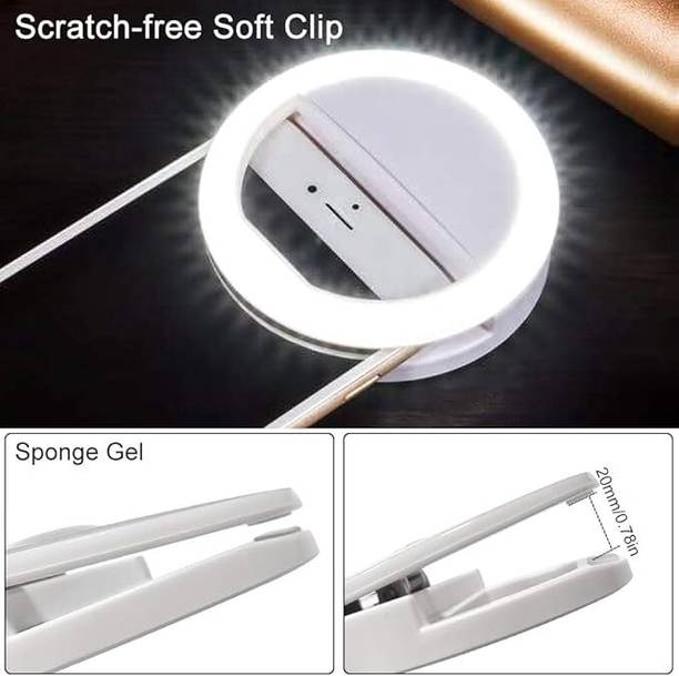 vnz Portable Selfie Light for Phone – Adjustable Brightness Ring Flash