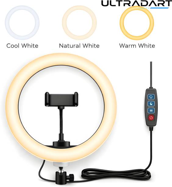 ULTRADART LED 14 Inch Ring Light with Brightness Control for Content Creators Ring Flash