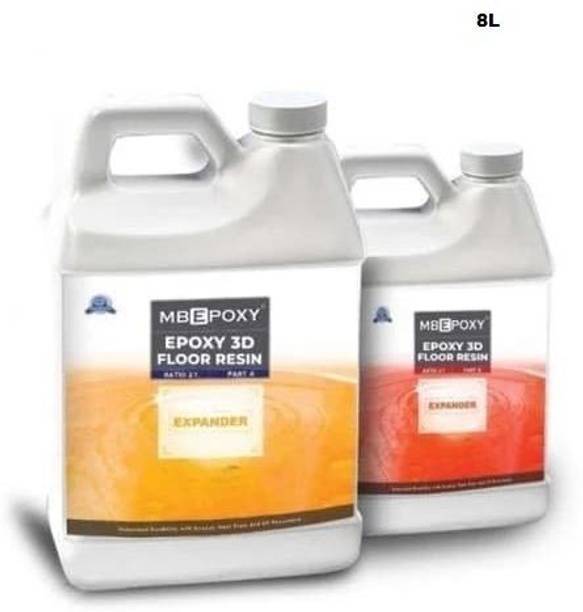MBEPOXY 3D Flooring Resin 8kg High Gloss Transparent Epoxy Resin for 3D Designer Floors Epoxy Floor Coating Paint