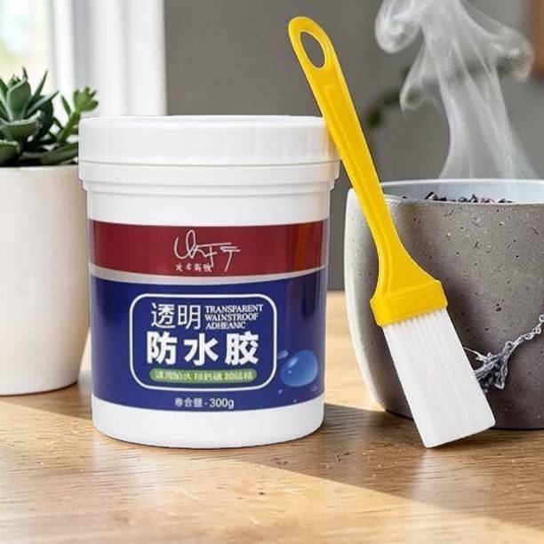 DHRUVIKA ENTERPRISE Waterproof Resin Epoxy Roof Sealant with Brush | Crack Seal Glue | Self-Adhesive Epoxy Floor Coating Paint