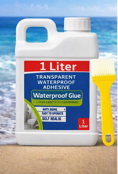 DHRUVIKA ENTERPRISE 1Kg Transparent Waterproof Repair Glue with Easy Brush Applicator Epoxy Floor Coating Paint