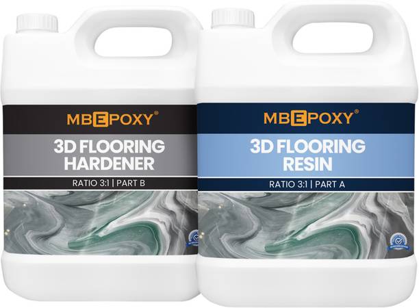 MBEPOXY 3D Flooring Resin 4kg High Gloss Transparent Epoxy Resin for 3D Designer Floors Epoxy Floor Coating Paint