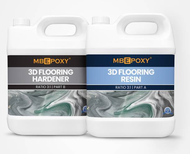 MBEPOXY 3D Flooring Resin 8kg High Gloss Transparent Epoxy Resin for 3D Designer Floors Epoxy Floor Coating Paint