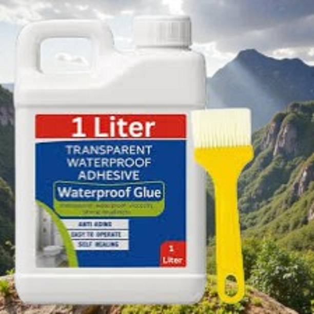 DHRUVIKA ENTERPRISE Premium Crack Seal Glue with Brush Transparent Waterproof Glue for Roof Leakage Epoxy Floor Coating Paint