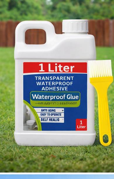 DHRUVIKA ENTERPRISE 1Kg Clear Leak Repair Waterproof Glue with Brush for Crack Sealing Epoxy Floor Coating Paint