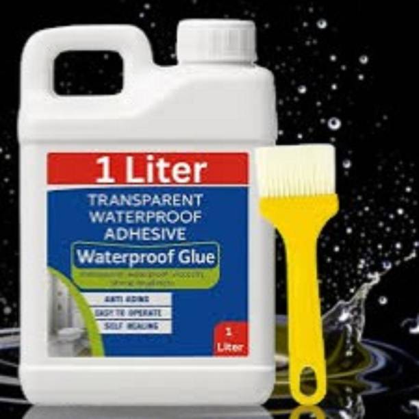 DHRUVIKA ENTERPRISE Premium Crack Seal Glue with Brush Transparent Waterproof Glue for Roof Leakage Epoxy Floor Coating Paint
