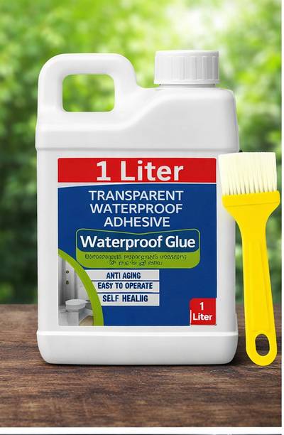 DHRUVIKA ENTERPRISE 1000ML Waterproof Roof Crack Repair Glue with Brush Applicator Epoxy Floor Coating Paint