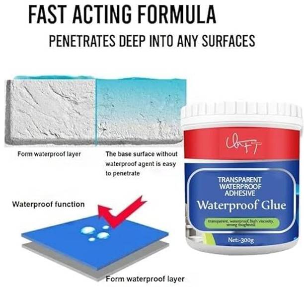 DHRUVIKA ENTERPRISE Waterproof Resin Epoxy Roof Sealant with Brush | Crack Seal Glue | Self-Adhesive Epoxy Floor Coating Paint