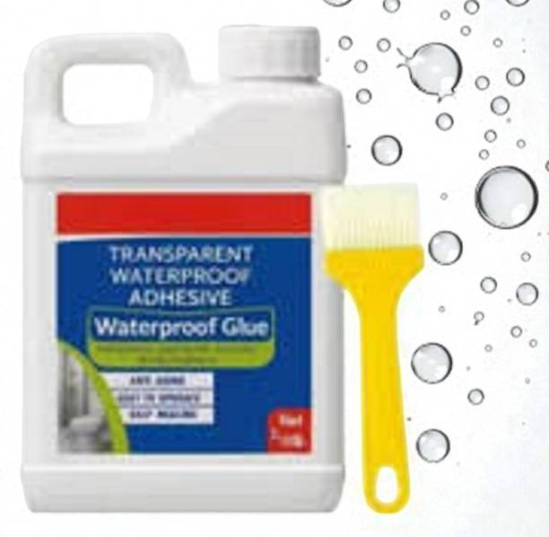 DHRUVIKA ENTERPRISE 5 Kg Transparent Waterproofing Glue with Brush for Roof Leakage, Crack Seal Epoxy Floor Coating Paint