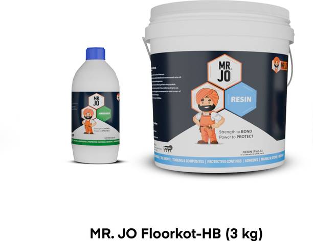 MR JO Floorkot-HB Epoxy Floor Coating [Grey, 3kg] | Chemical Resistant Industrial Coat Epoxy Floor Coating Paint