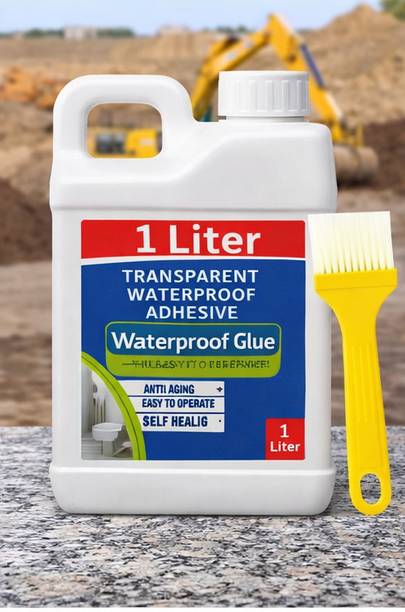 DHRUVIKA ENTERPRISE 1Kg Premium Waterproof Seal Glue with Brush for Roof Leak Repair Epoxy Floor Coating Paint