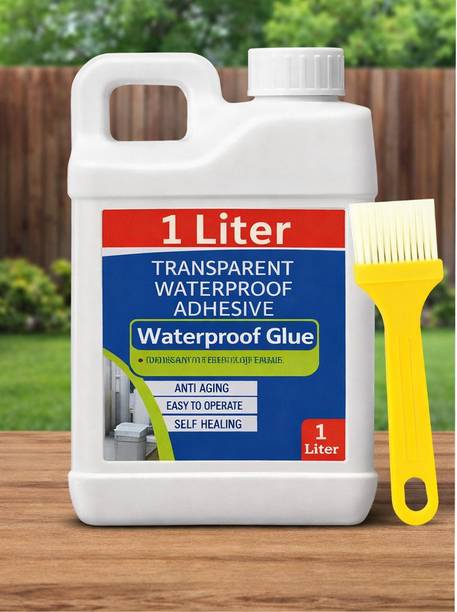 DHRUVIKA ENTERPRISE 1Kg Clear Waterproof Roof Leak Repair Glue with Brush Epoxy Floor Coating Paint