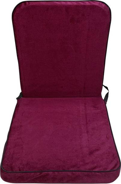 KAWACHI Portable Relaxing Buddha Folding Back Support Yoga Meditation Chair Maroon Floor Chair, Meditation Chair, Yoga Chair, Reading Chair