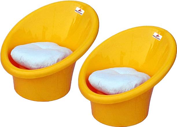 ANJWAR ANJWAR Tub Chairs with Complimentary Cushions set of 2 Plastic Living Room Chair