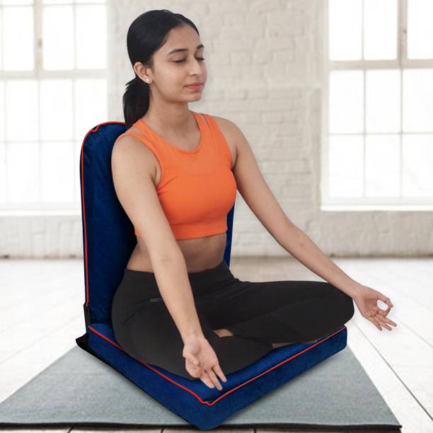 KAWACHI Yoga Meditation Floor Chair Back Support Blue Yoga Chair, Floor Chair, Meditation Chair, Reading Chair