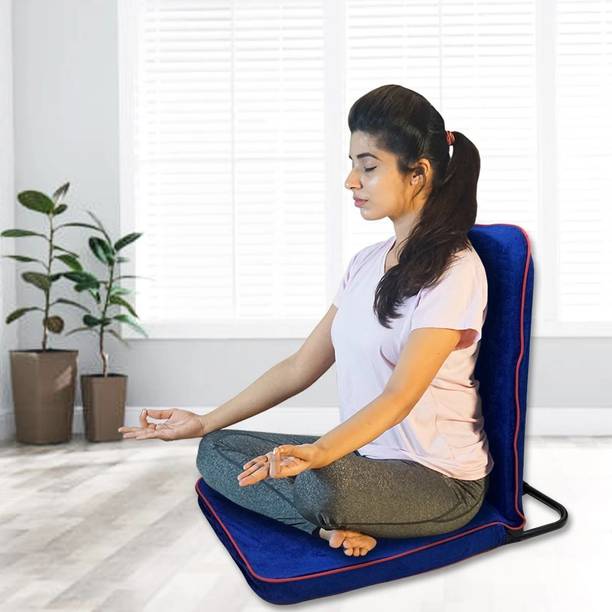 KAWACHI Right Angle Back Support Portable Relaxing Folding Yoga chair Blue Floor Chair