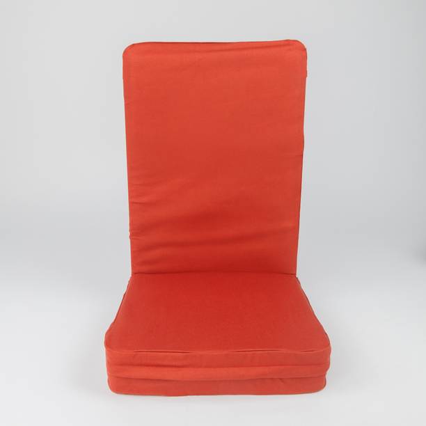 Moksh Intenational Rust Red Half Fold Meditation Floor Chair - Big Red Meditation Chair