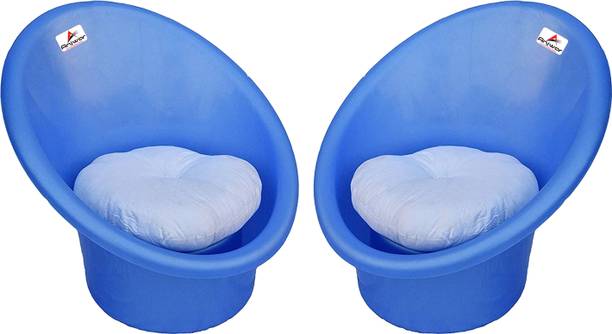 ANJWAR ANJWAR Tub chairs (Blue) - Set of 2 Blue Floor Chair, Reading Chair