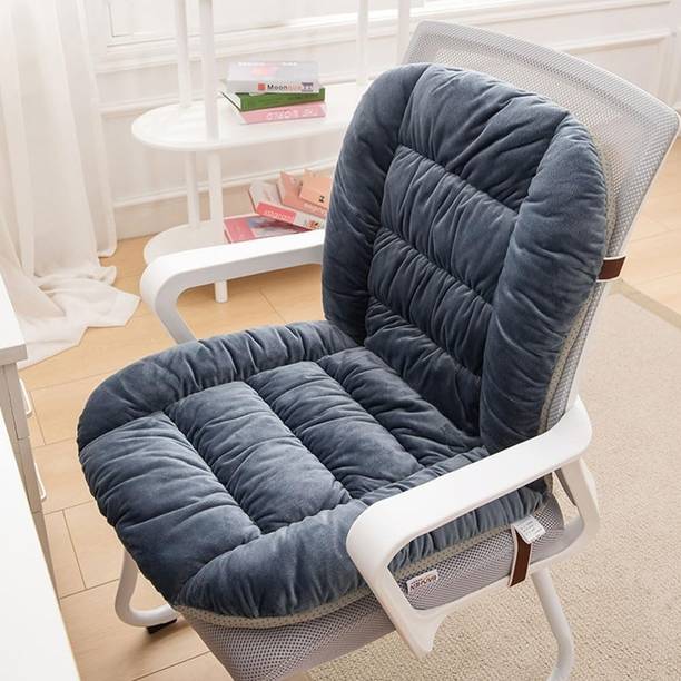Meneflix Soft Comfort Seat Cushion with Backrest Dining Chair Cushion Corduroy Seat Cushion for Office Chair Reading Chair, Lazy Chair, Floor Chair