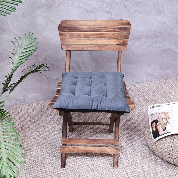 monarch home art CP-Double Color-40x40cms-SILVER BLACK-01 grey Floor Chair, Lazy Chair, Meditation Chair, Yoga Chair, Reading Chair