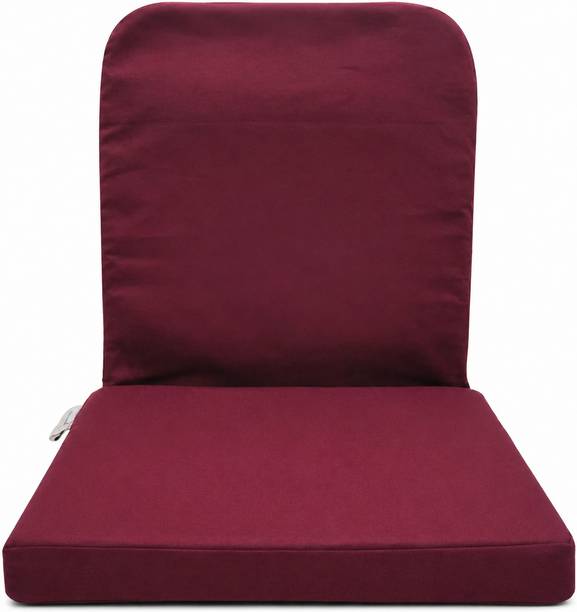KAWACHI Portable Relaxing Buddha Folding Back Support Yoga Meditation Chair Maroon Floor Chair, Meditation Chair, Yoga Chair, Reading Chair