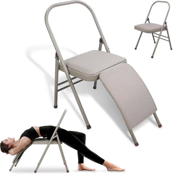 Nasmodo Yoga Chair with Back Support Grey Yoga Chair